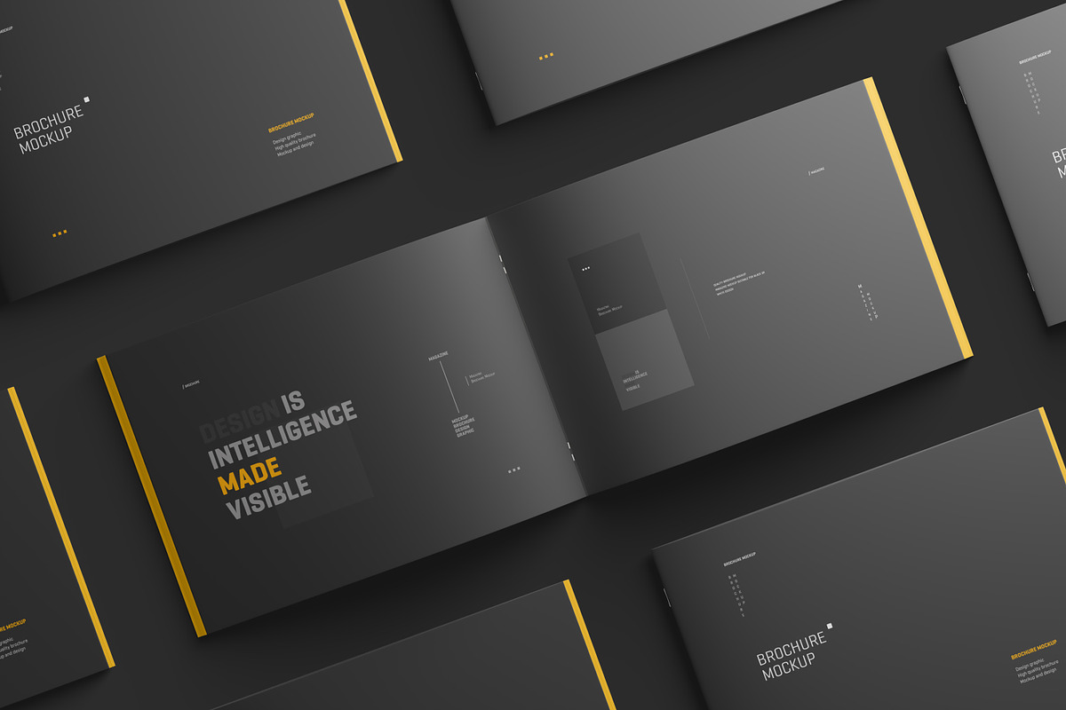 A4 Landscape Brochure Mockup Set, a Books & Magazine Mockup by Toasin ...