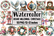 Grand Millennial Christmas, an Illustration by Design Market (Thumbnail 1 of 4)