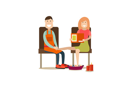 Spa people concept vector flat
