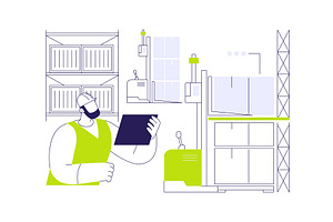 Automated forklift abstract concept, a Technology Illustration by Visual Generation