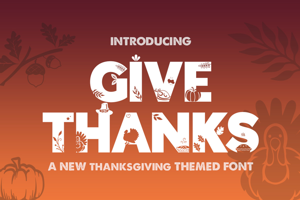 Give Thanks Silhouette Font, a Font by Salt & Pepper Designs (Photo 1 of 5)