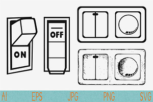 Light switch svg plastic mechanical