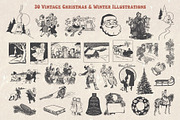 Vintage Christmas Illustrations Vol1, a Seasonal Illustration by Seaquint (Thumbnail 2 of 6)