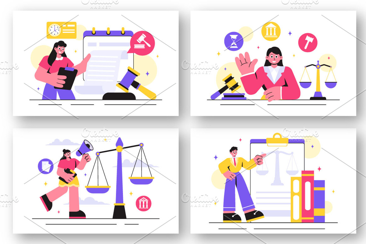 14 Law Firm Services Illustration, a Finance Illustration by denayunebgt (Photo 3 of 5)