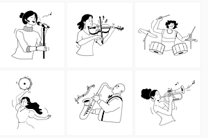 Minimalist Musician Illustrations