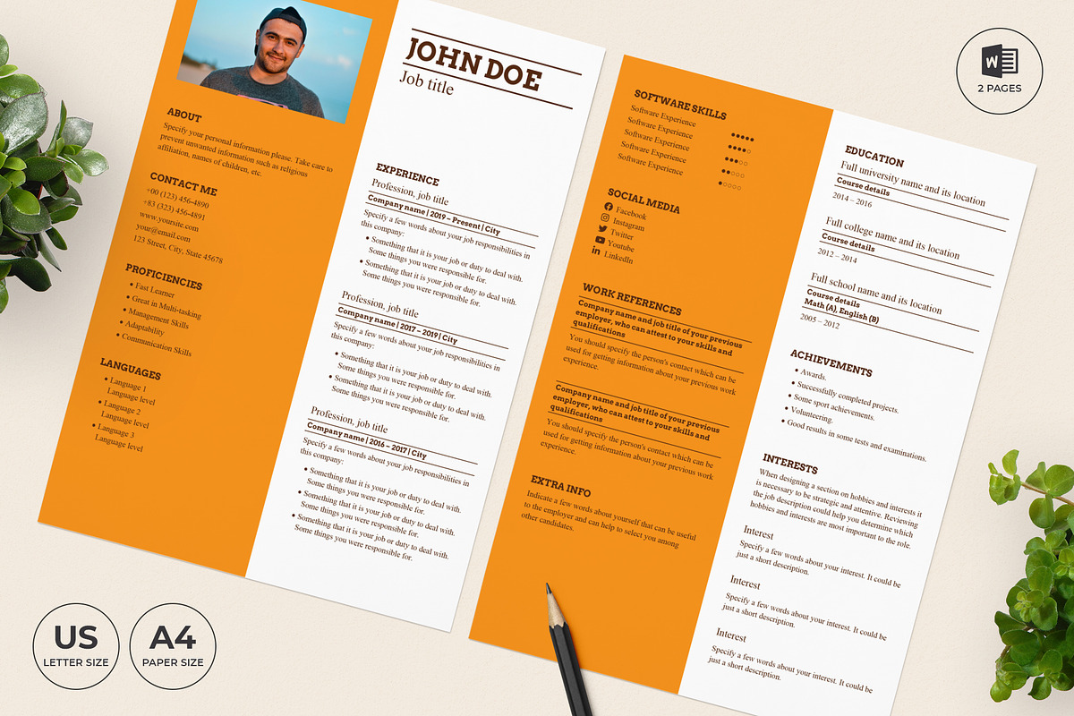 Bakery Resume Template CV, a Resume Template by TemplatesNow!