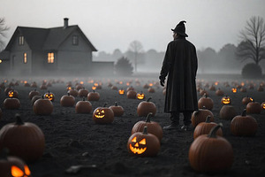 Halloween Pumpkin Patch Photo, a Holiday Photo by Aura Canyon HQ
