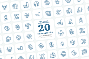 MRI Diagnostics Pixel Perfect Icons