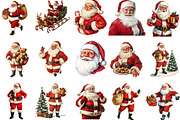 Classic 1950s Santa Claus Clipart, an Illustration by Designking (Thumbnail 3 of 5)