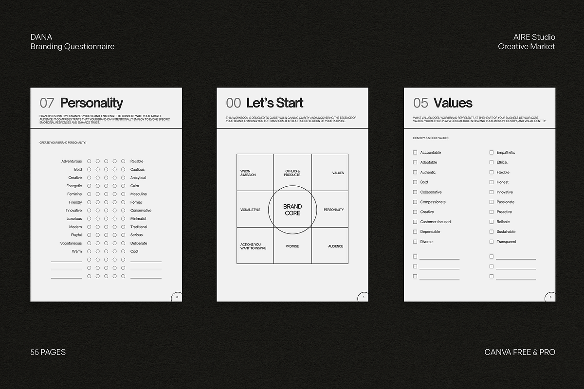 DANA Branding Questionnaire, a Magazine Template by Aire Studio (Photo 6 of 11)