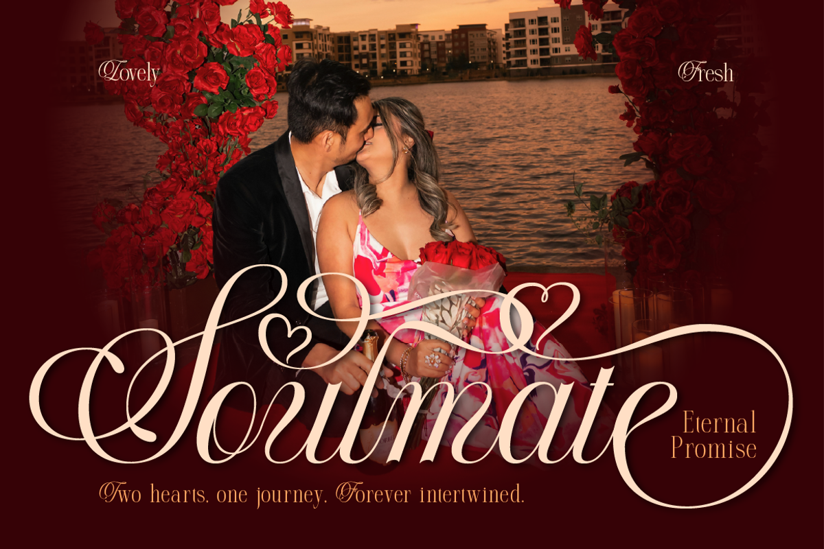 Berlyana Sensual, a Script Font by Burntilldead (Photo 3 of 14)