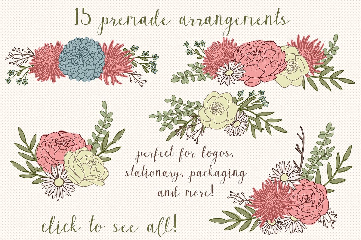 Vintage Rustic Florals, an Illustration by Kellie Jayne Studio (Photo 3 of 11)