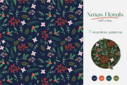 Xmas Florals - Seamless Patterns, a Pattern Graphic by InaCorart (Thumbnail 1 of 9)