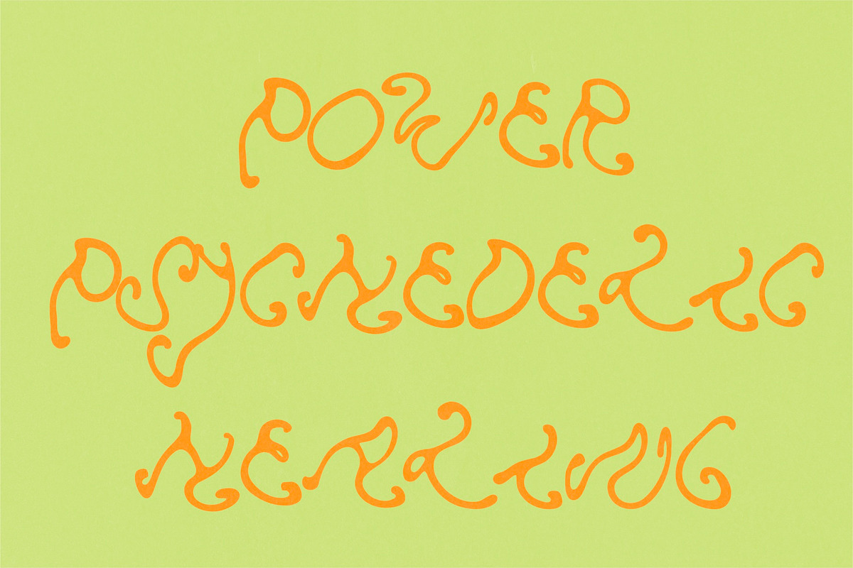 Mushroom Hand Drawn Psychedelic Font, a Handwritten Font by Madeline ODonoghue Design (Photo 4 of 7)