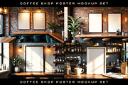 Coffee Shop Poster Mockup Set, a Books & Magazine Mockup by Black Cat Studio (Thumbnail 2 of 2)