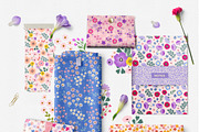 Vivid Flowers, clipart & patterns, a Graphic by Cozy pattern shop (Thumbnail 2 of 11)
