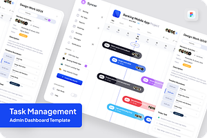 Task Management Admin Dashboard, an UI Kit Template by SquidPixey