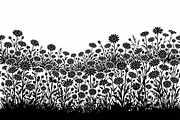 60 Daisy Flower Field Silhouette, a Seasonal Illustration by Amazin_art (Thumbnail 28 of 28)