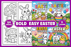 EASTER COLORING BOOK - KDP, a Seasonal Illustration by Ink Gallery