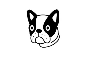 French bulldog with black eye, an Animal Illustration by GraphiShop