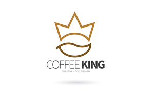 Coffee king logo, a Branding & Logo Template by Logocreative