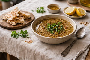 Egyptian cuisine featuring a bowl of, a Photo by Dvoevnore photos