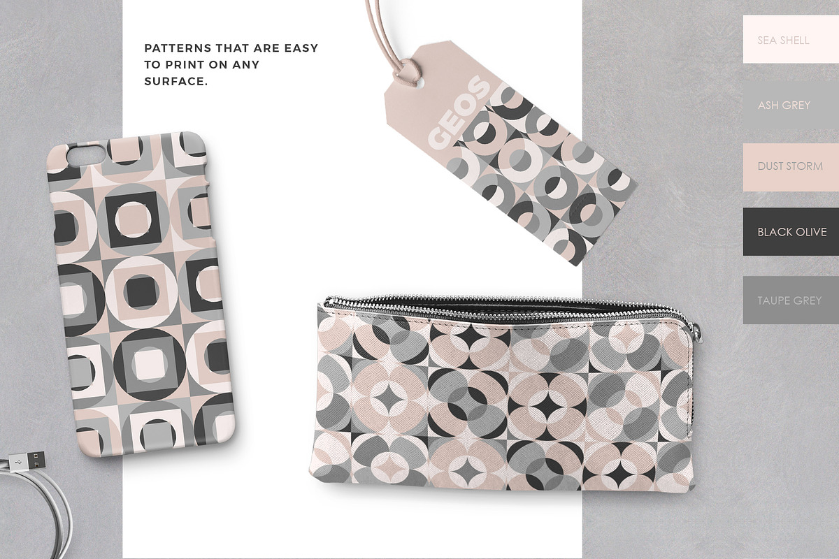 Geometric Play Patterns + Tiles, a Pattern Graphic by Youandigraphics