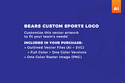 Bears | Custom Sports Logo, a Branding & Logo Template by Doug Houvener (Thumbnail 2 of 2)