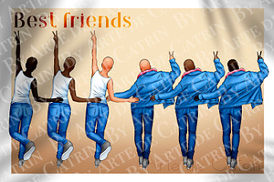 Best Friends Clipart, Besties, Girls