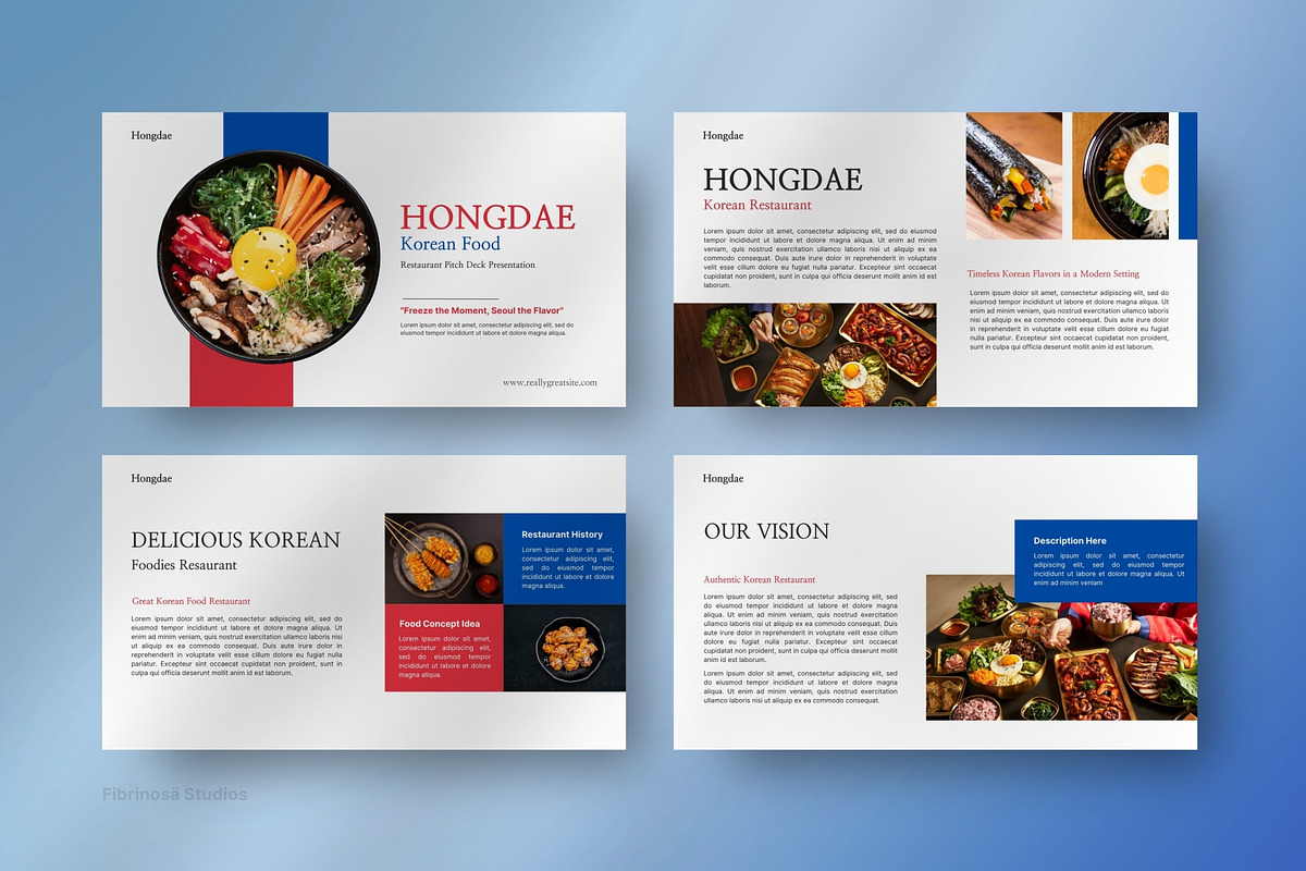 Korean Restaurant Google Slides preview 2
