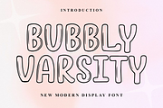 Bubbly Varsity, a Script Font by InermediaSTUDIO (Thumbnail 1 of 8)