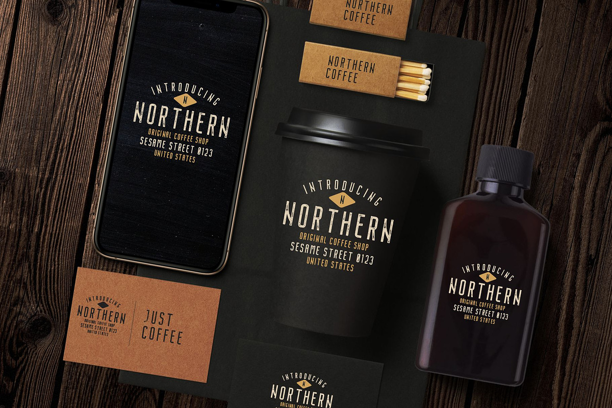 Nordin Vintage Font Family + Extras preview 4