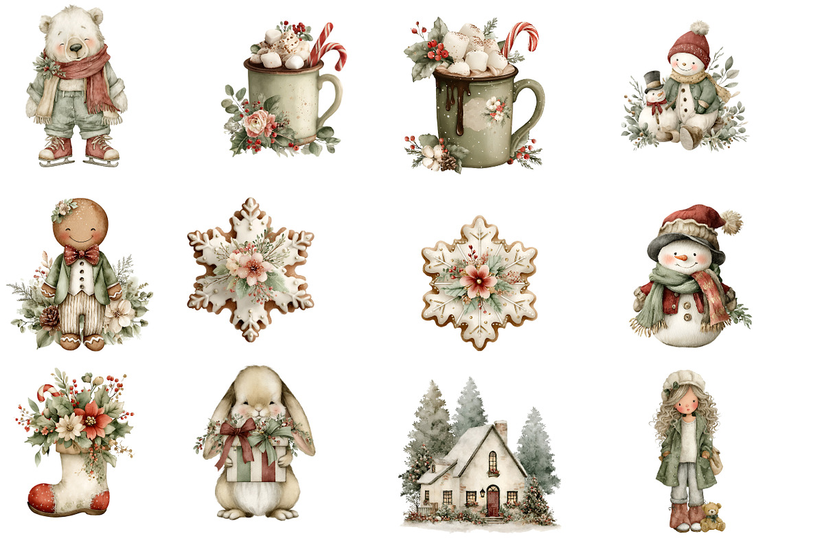 Whimsical Christmas Clipart, an Illustration by Designworld (Photo 2 of 5)