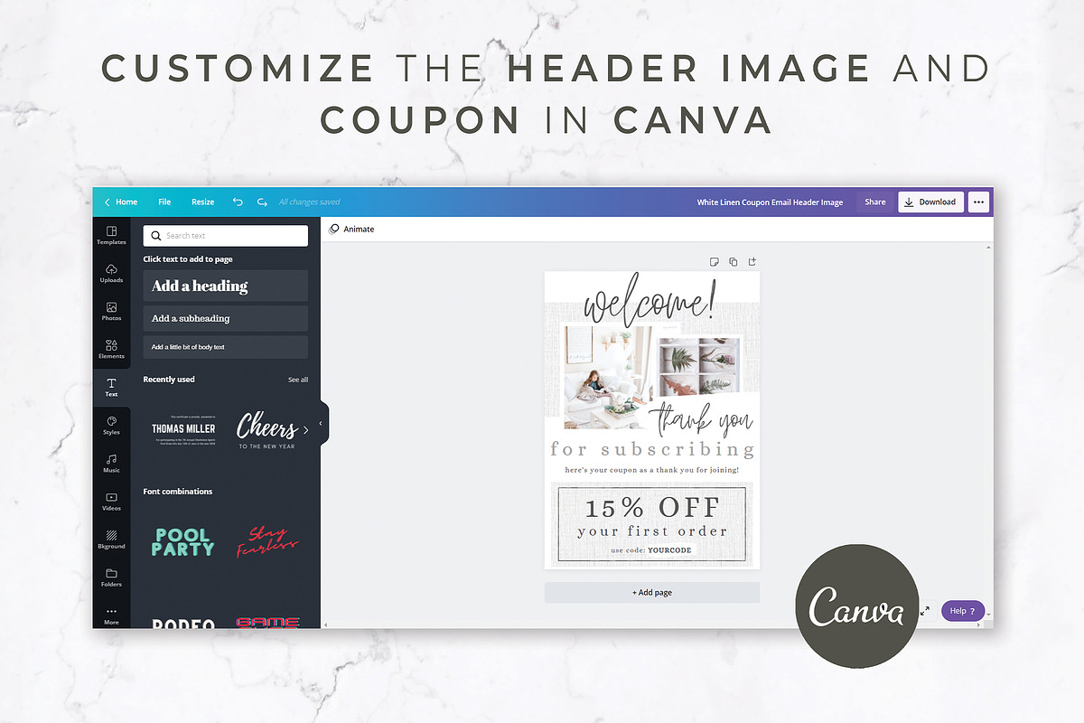 Canva & Mailchimp Template | Coupon, an Email Template by Thirty One Palms Studio (Photo 5 of 7)