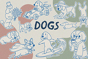 Cute Doodle Puppies Vector set, an Animal Illustration by MaxArt Foundry (Thumbnail 2 of 6)