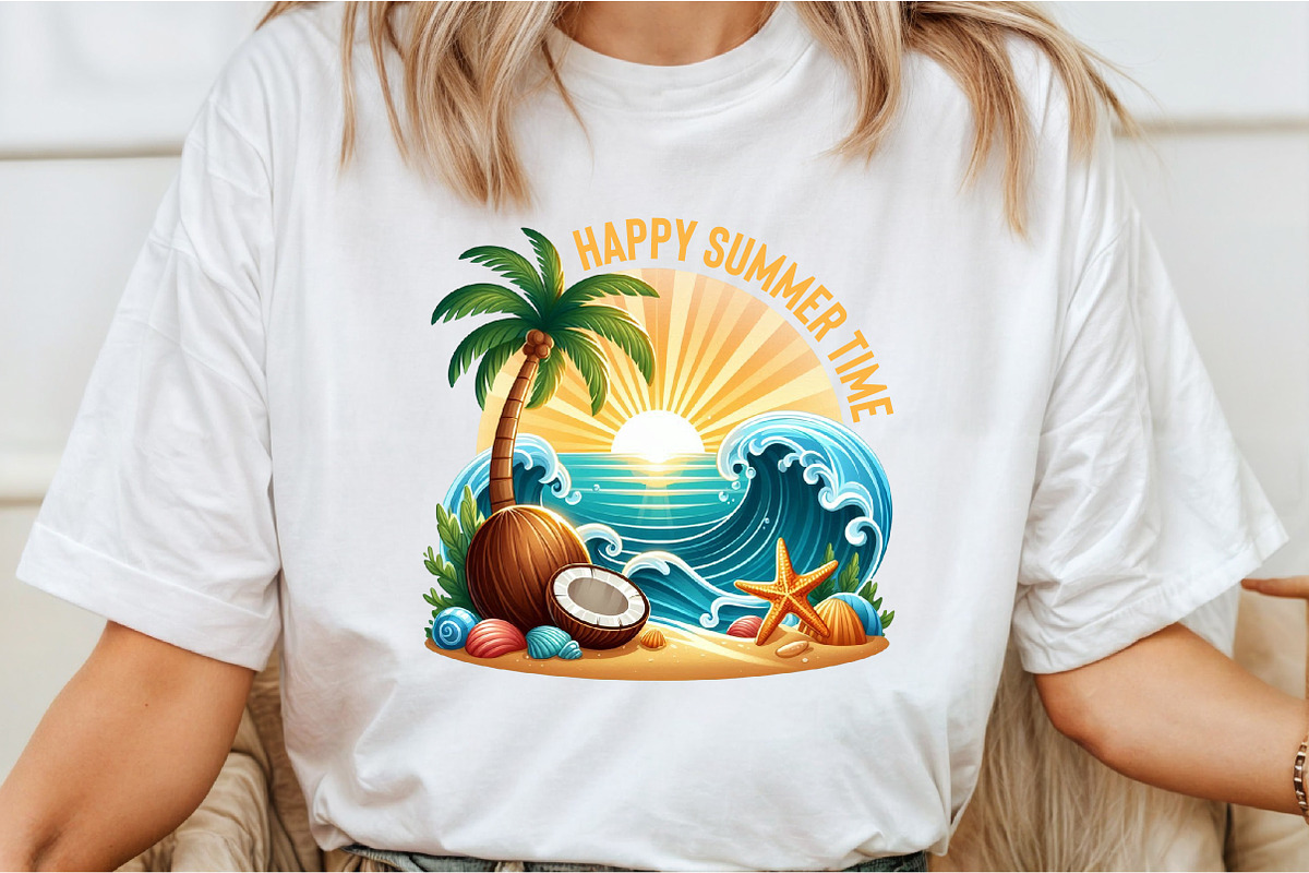 Happy Summer Time, Summer Beach PNG, an Illustration by Libby Wishes (Photo 2 of 5)