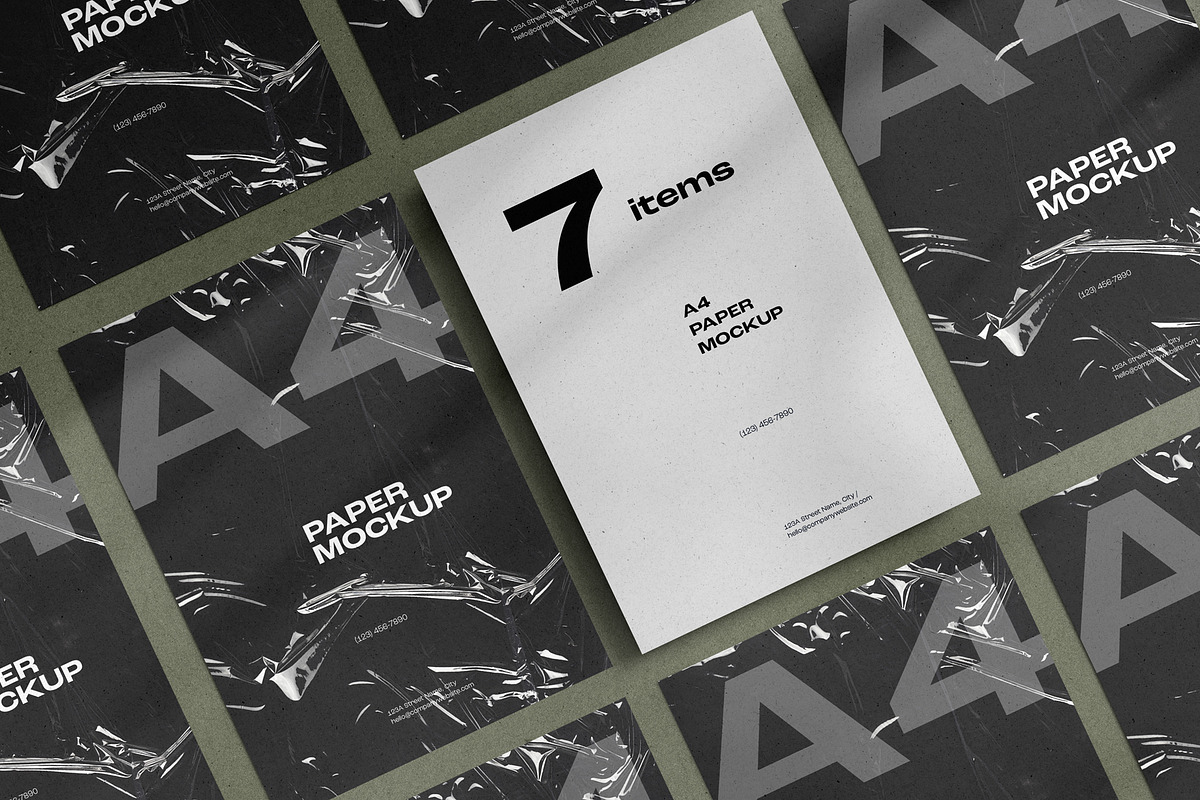 A4 Paper / Stationery Mockups 02, a Pens & Pencil Mockup by dpi (Photo 1 of 11)