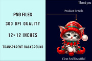 Christmas Kitten clipart bundle, an Illustration by SinaCreation (Thumbnail 4 of 5)