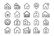 House Icons Collection, an Outline Icon by Vectorium Studio (Thumbnail 1 of 2)