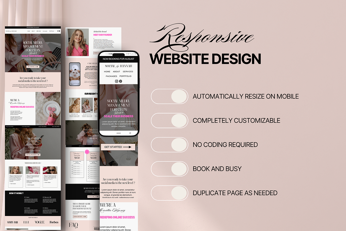 Luxury Canva Website Template, a Landing Page Template by My Template Studio (Photo 4 of 14)