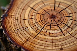 Textured Surface of Real Tree Rings, a Photo by LOGOCREATIVE