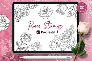 Procreate Roses Stamps