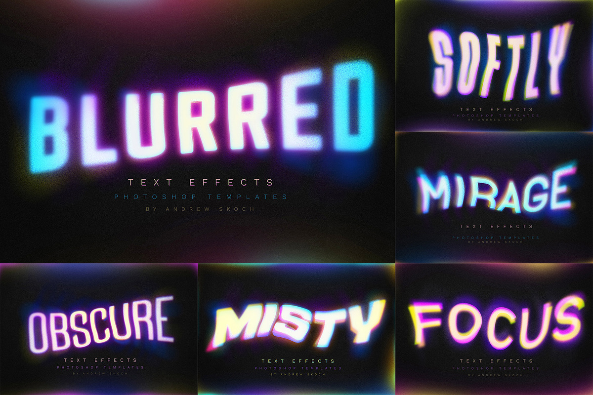 Gradient Blur Text Effects Bundle, a Layer Style Add-On by Andrew Skoch Design (Photo 7 of 11)