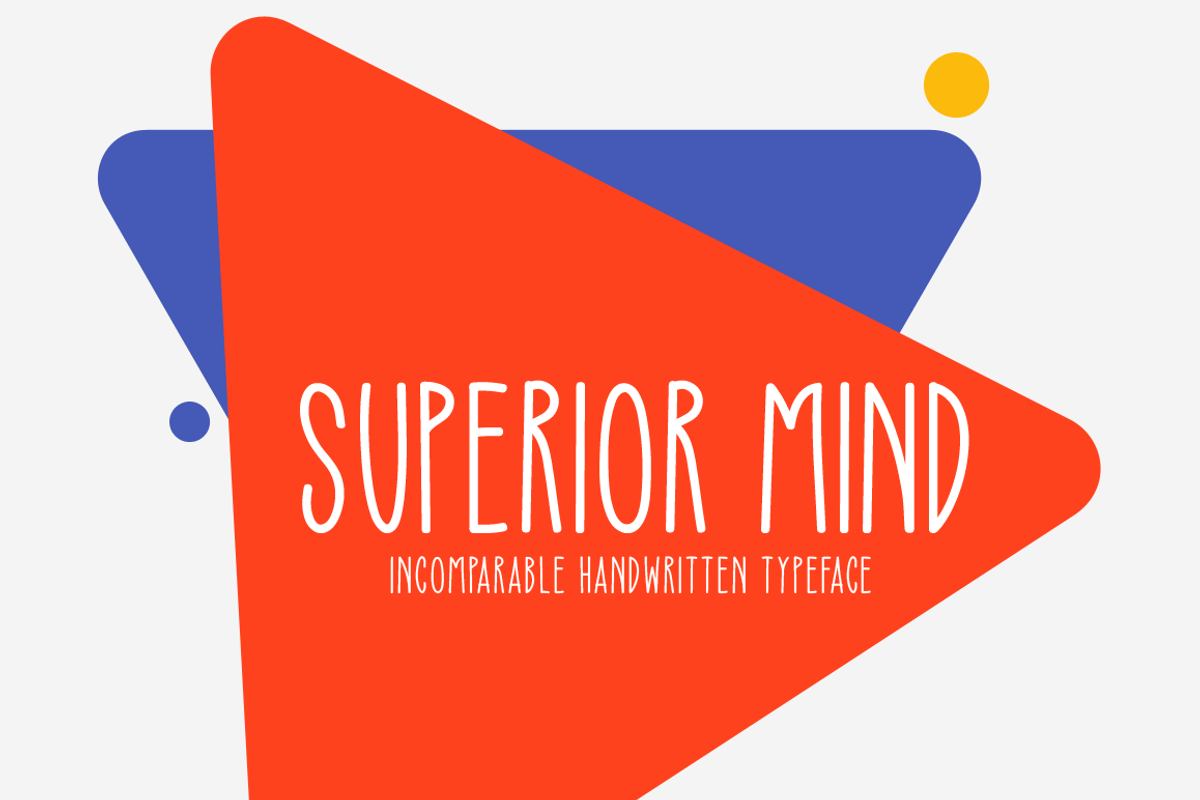 Superior Mind Typeface, a Handwritten Font by Seemly Fonts (Photo 1 of 5)