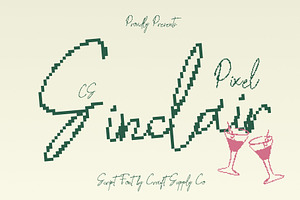 CS Sinclair Pixel, a Script Font by Craft Supply Co.