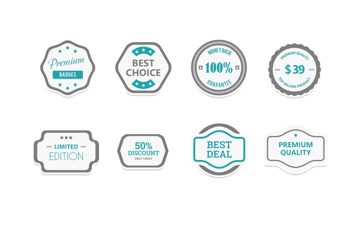 Flat Badges, a Templates & Theme by grati (Photo 2 of 3)