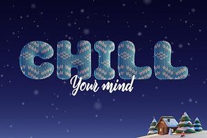 Cozy Winter Color Bitmap Font