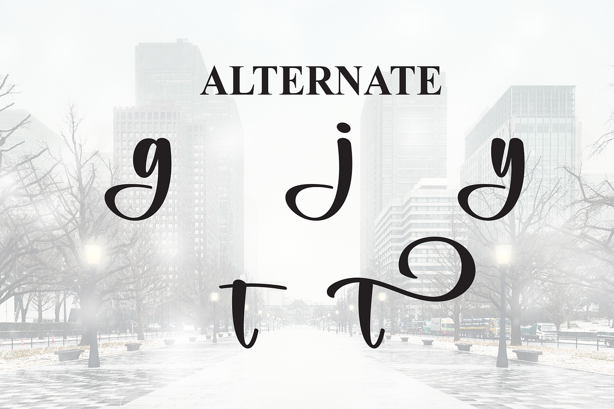 Winter City | Script Font, a Handwritten Font by Scratchones (Photo 8 of 9)