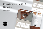 Lash Tech Website Template Canva, a Landing Page Template by batang (Thumbnail 1 of 5)