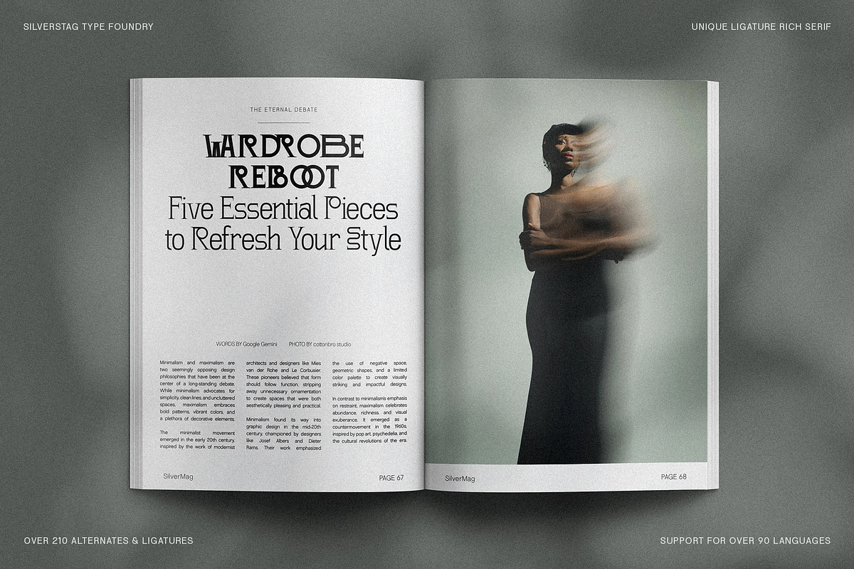 SLTF Winner Baroque - Ligature Serif, a Serif Font by SilverStag Type Foundry (Photo 11 of 30)